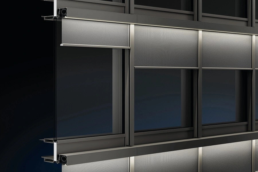 Roma Zipscreen F50 verticale zonwering met ledverlichting Veldman Screens