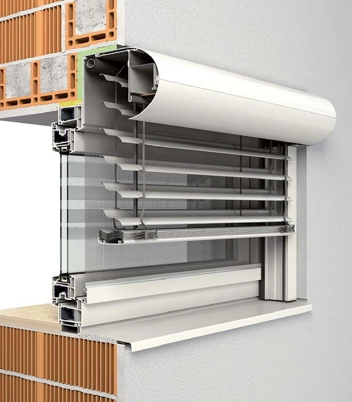 Roma buitenjaloezie kast rondo Veldman Screens