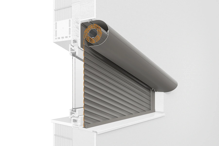 Roma schuin rolluik kastvorm rondo Veldman Screens