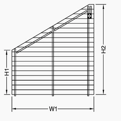 Sunshield louvre lamel boog Veldman Screens