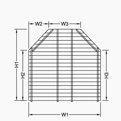 Sunshield louvre lamel vierkant Veldman Screens