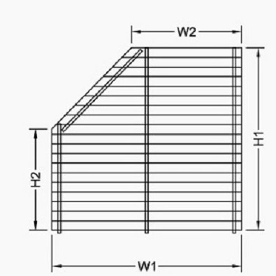 Sunshield louvre vierkant Veldman Screens